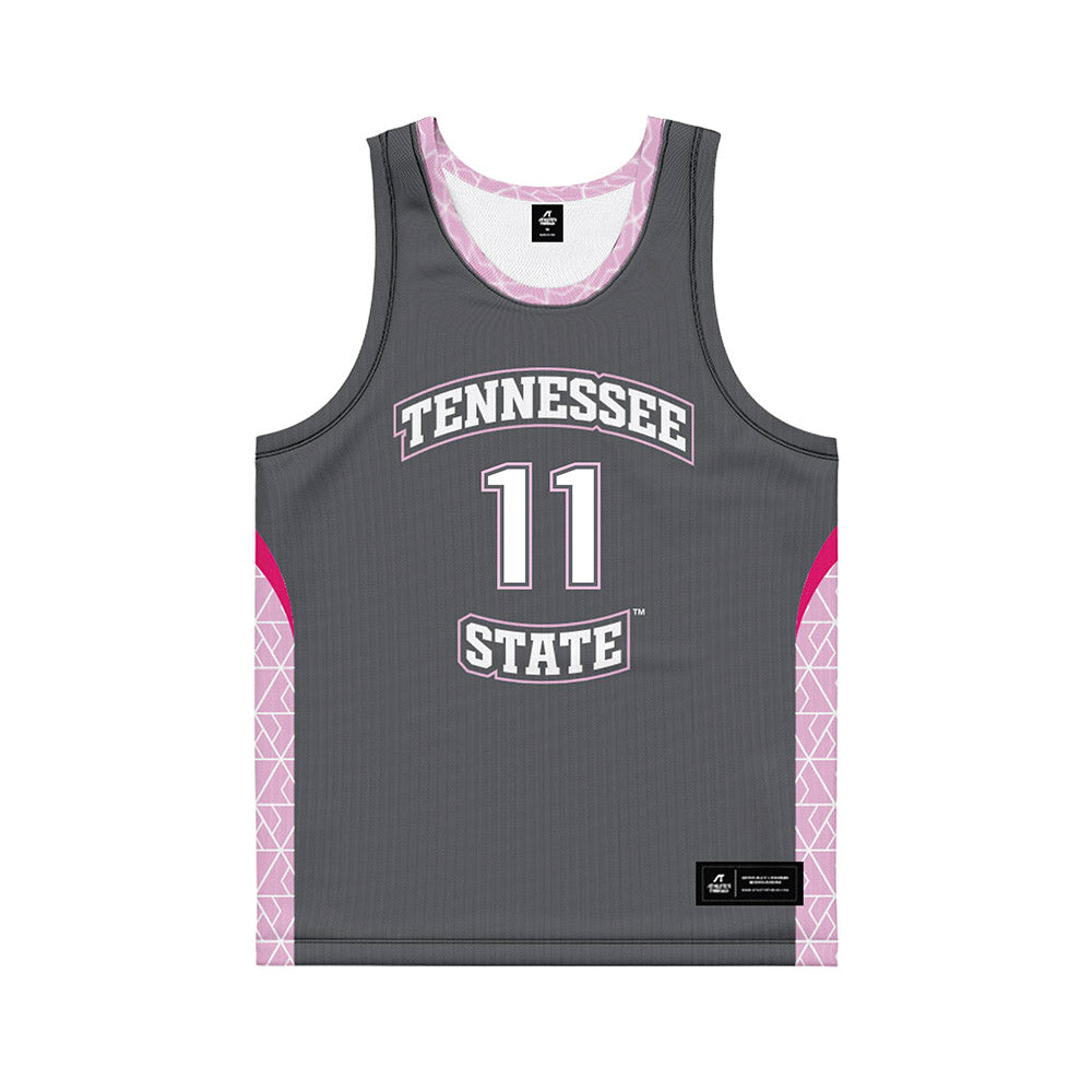 TN State - NCAA Women's Basketball : Genesis Harris - Dark Grey Basketball Jersey-0