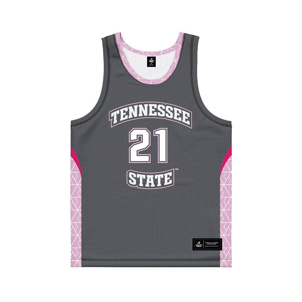 TN State - NCAA Women's Basketball : Laila Lancaster - Dark Grey Basketball Jersey-0