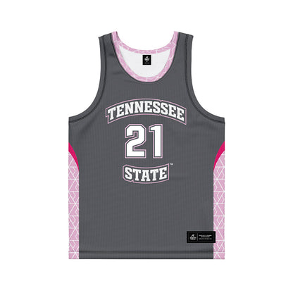 TN State - NCAA Women's Basketball : Laila Lancaster - Dark Grey Basketball Jersey-0