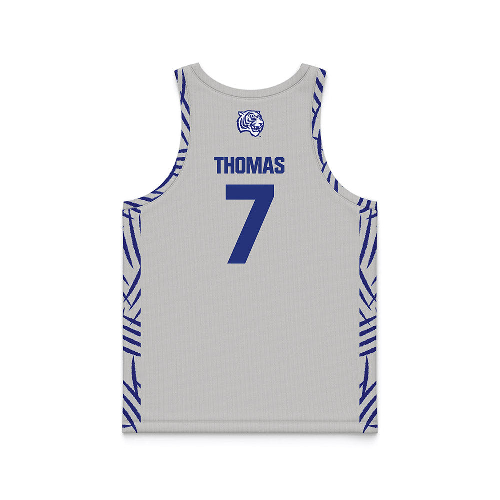 TN State - NCAA Women's Basketball : Icesis Thomas - Grey Basketball Jersey-1
