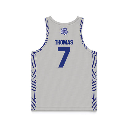 TN State - NCAA Women's Basketball : Icesis Thomas - Grey Basketball Jersey-1