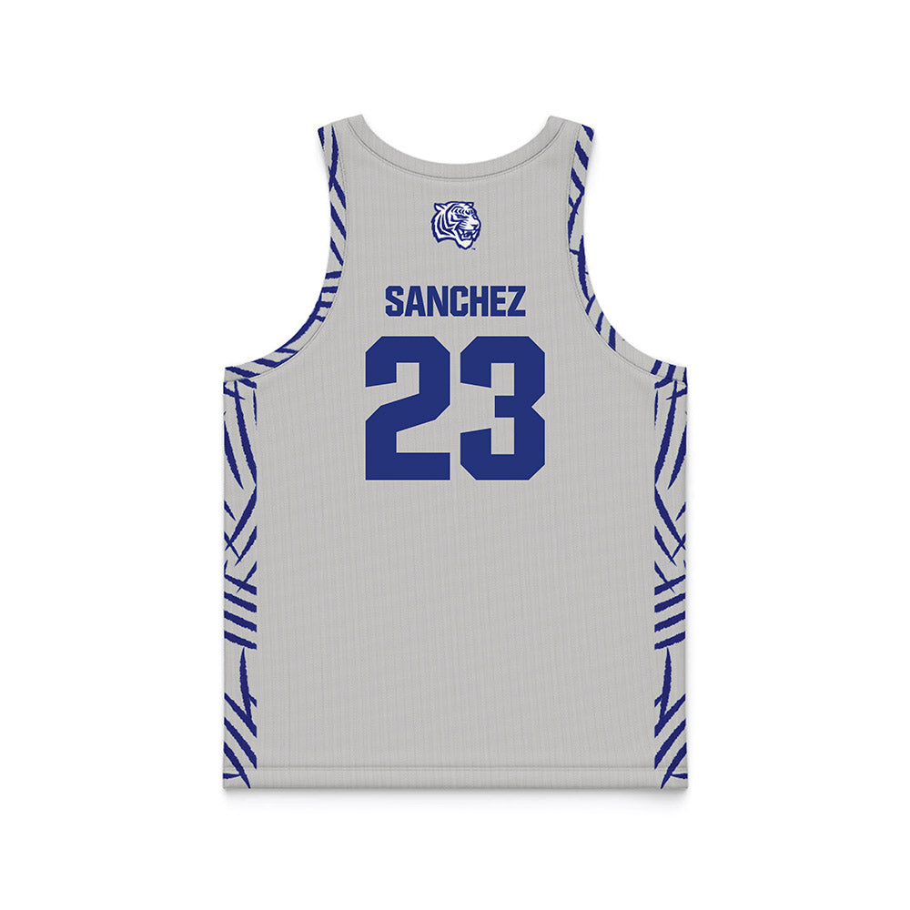 TN State - NCAA Women's Basketball : Sadie Sanchez - Grey Basketball Jersey-1