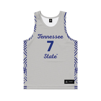 TN State - NCAA Women's Basketball : Icesis Thomas - Grey Basketball Jersey-0