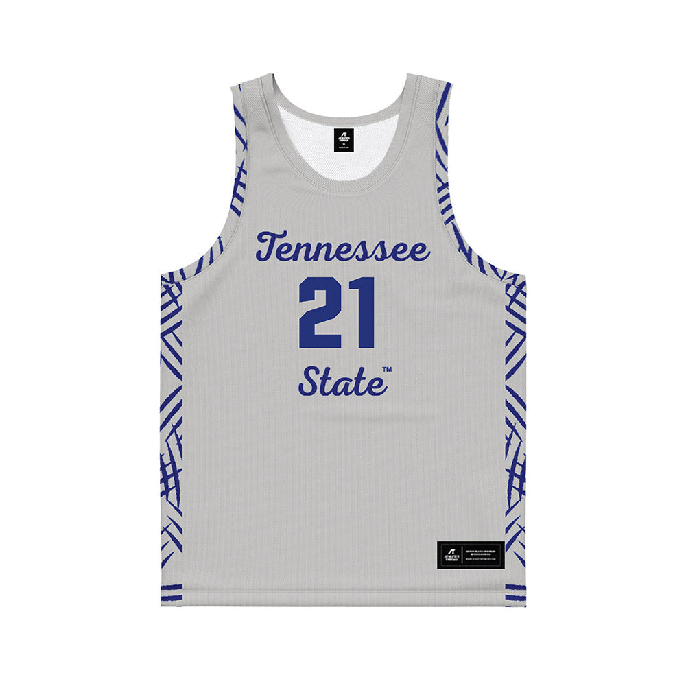 TN State - NCAA Women's Basketball : Laila Lancaster - Grey Basketball Jersey-0