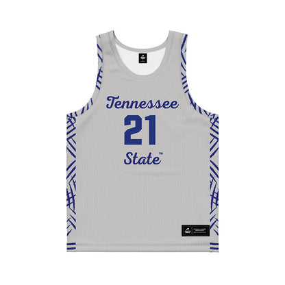 TN State - NCAA Women's Basketball : Laila Lancaster - Grey Basketball Jersey-0