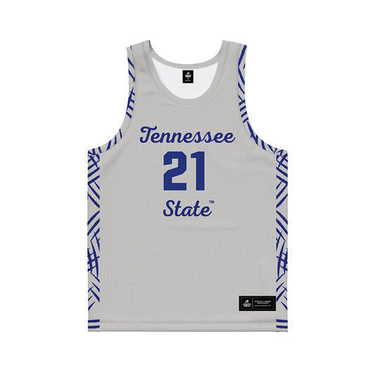 TN State - NCAA Women's Basketball : Laila Lancaster - Grey Basketball Jersey-0