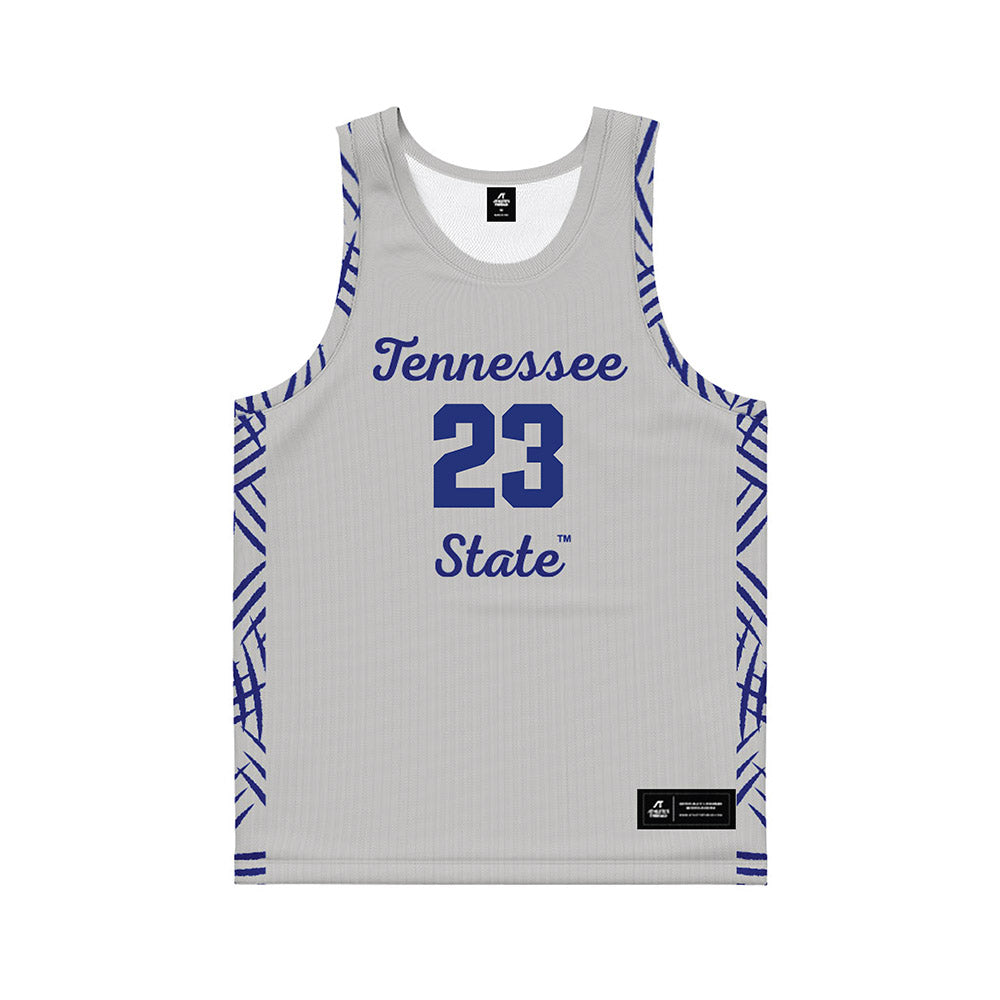 TN State - NCAA Women's Basketball : Sadie Sanchez - Grey Basketball Jersey-0