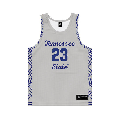 TN State - NCAA Women's Basketball : Sadie Sanchez - Grey Basketball Jersey-0