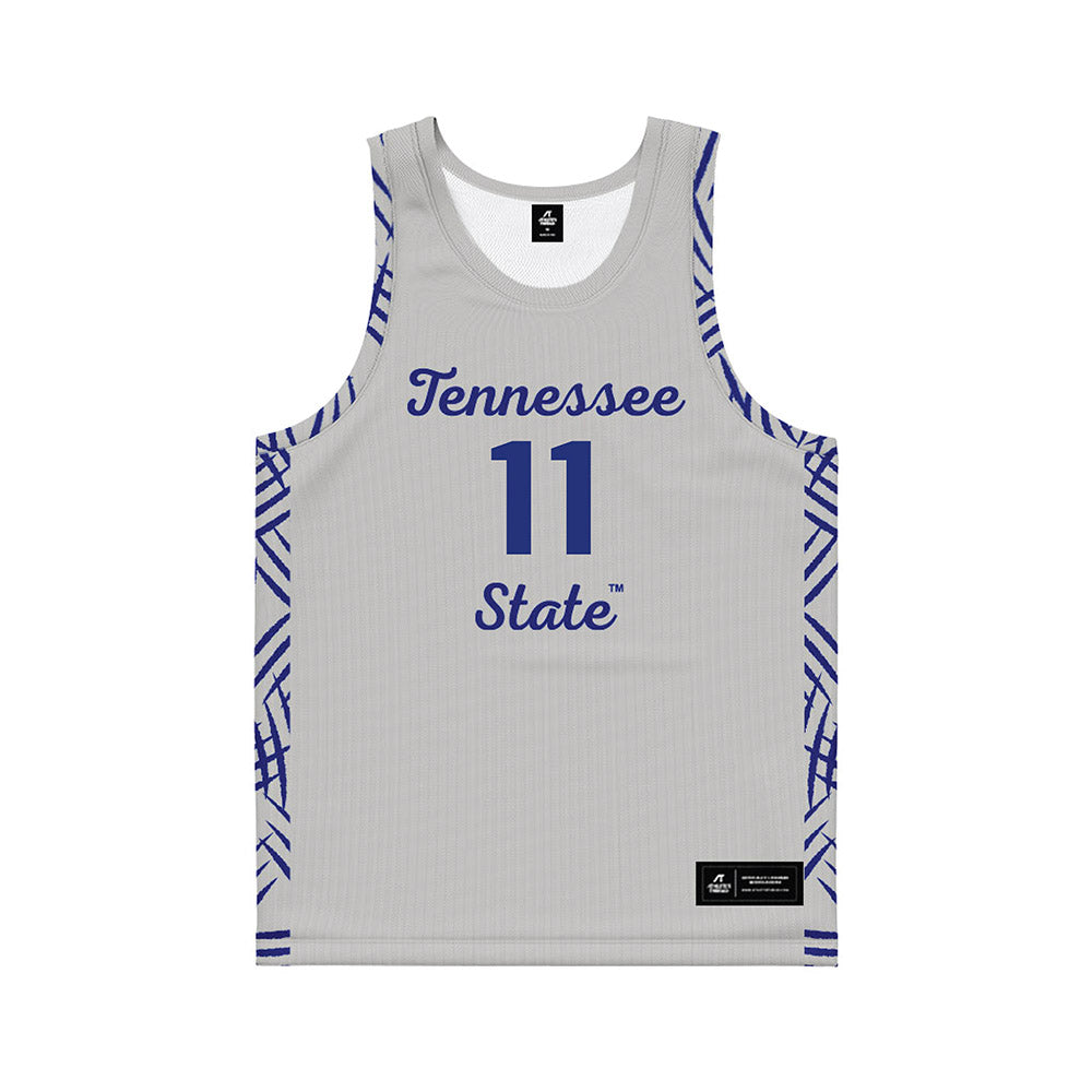 TN State - NCAA Women's Basketball : Genesis Harris - Grey Basketball Jersey-0