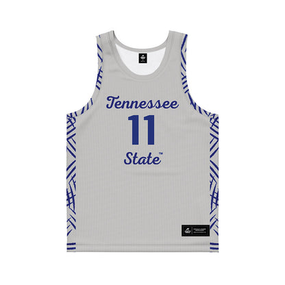 TN State - NCAA Women's Basketball : Genesis Harris - Grey Basketball Jersey-0