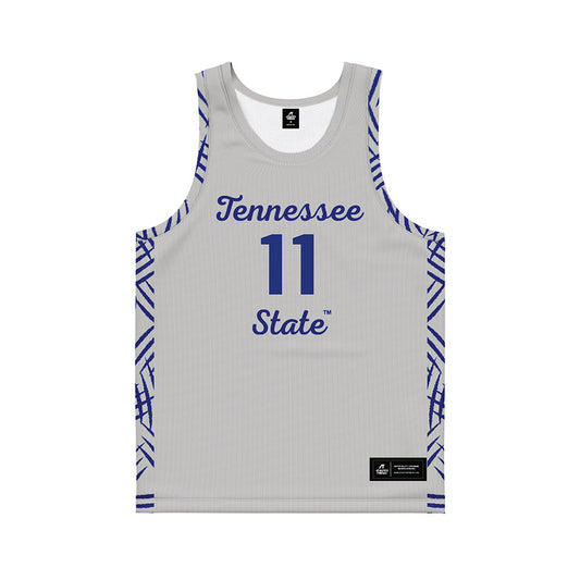 TN State - NCAA Women's Basketball : Genesis Harris - Grey Basketball Jersey-0