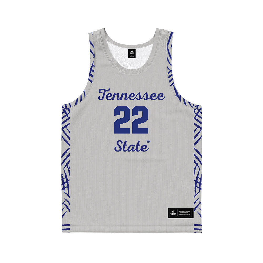 TN State - NCAA Women's Basketball : Erin Martin - Grey Basketball Jersey-0