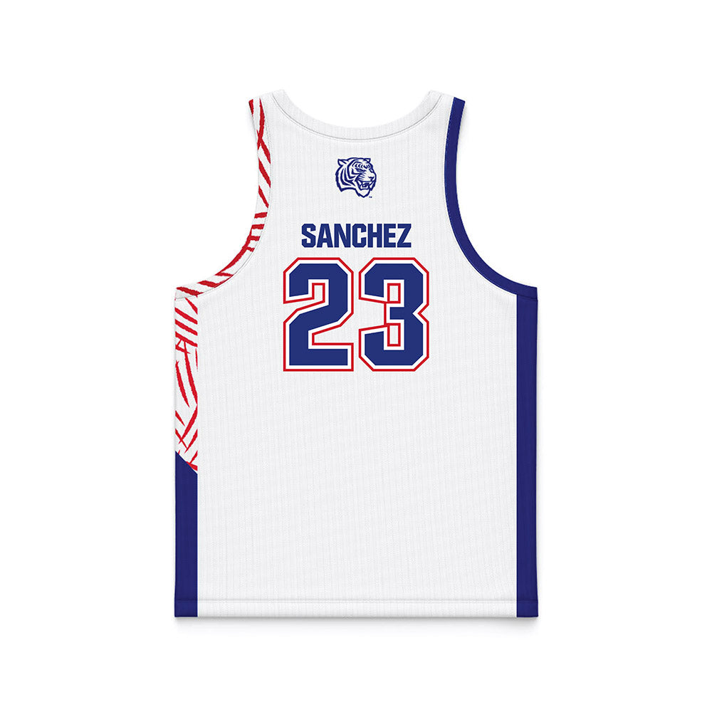 TN State - NCAA Women's Basketball : Sadie Sanchez - White Basketball Jersey-1