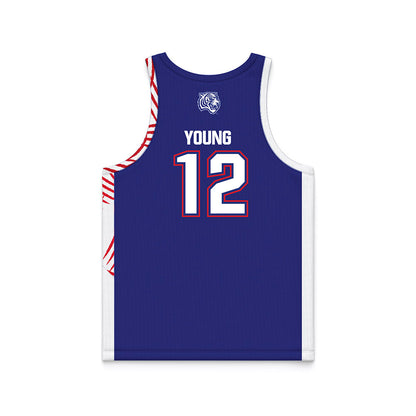 TN State - NCAA Women's Basketball : Zoe Young - Blue Basketball Jersey-1
