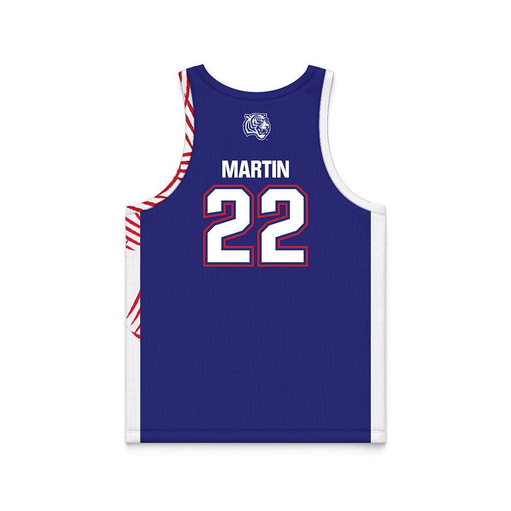 TN State - NCAA Women's Basketball : Erin Martin - Blue Basketball Jersey-1