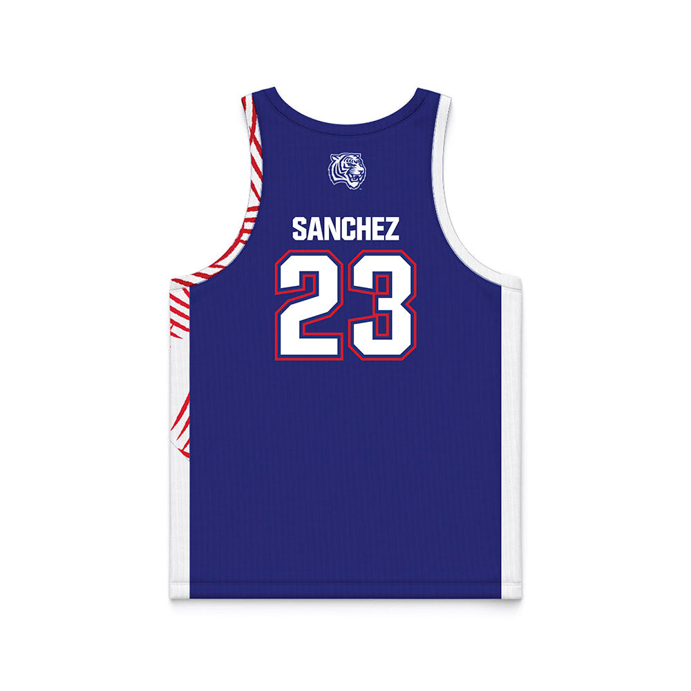 TN State - NCAA Women's Basketball : Sadie Sanchez - Blue Basketball Jersey-1