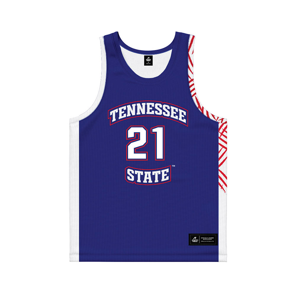 TN State - NCAA Women's Basketball : Laila Lancaster - Blue Basketball Jersey-0