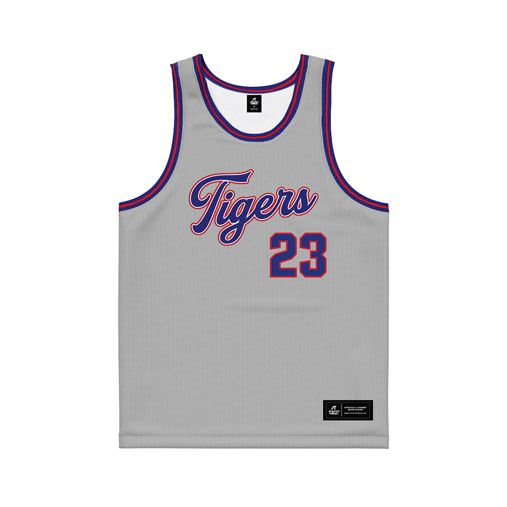 TN State - NCAA Men's Basketball : Kavien Jones - Grey Basketball Jersey-0