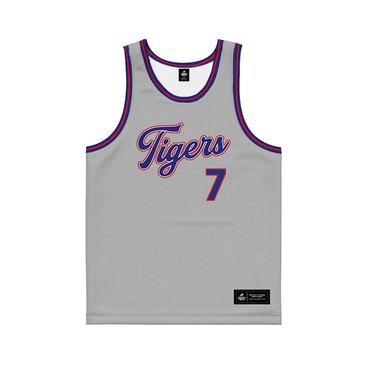 TN State - NCAA Men's Basketball : Jabrion Spikes - Grey Basketball Jersey-0