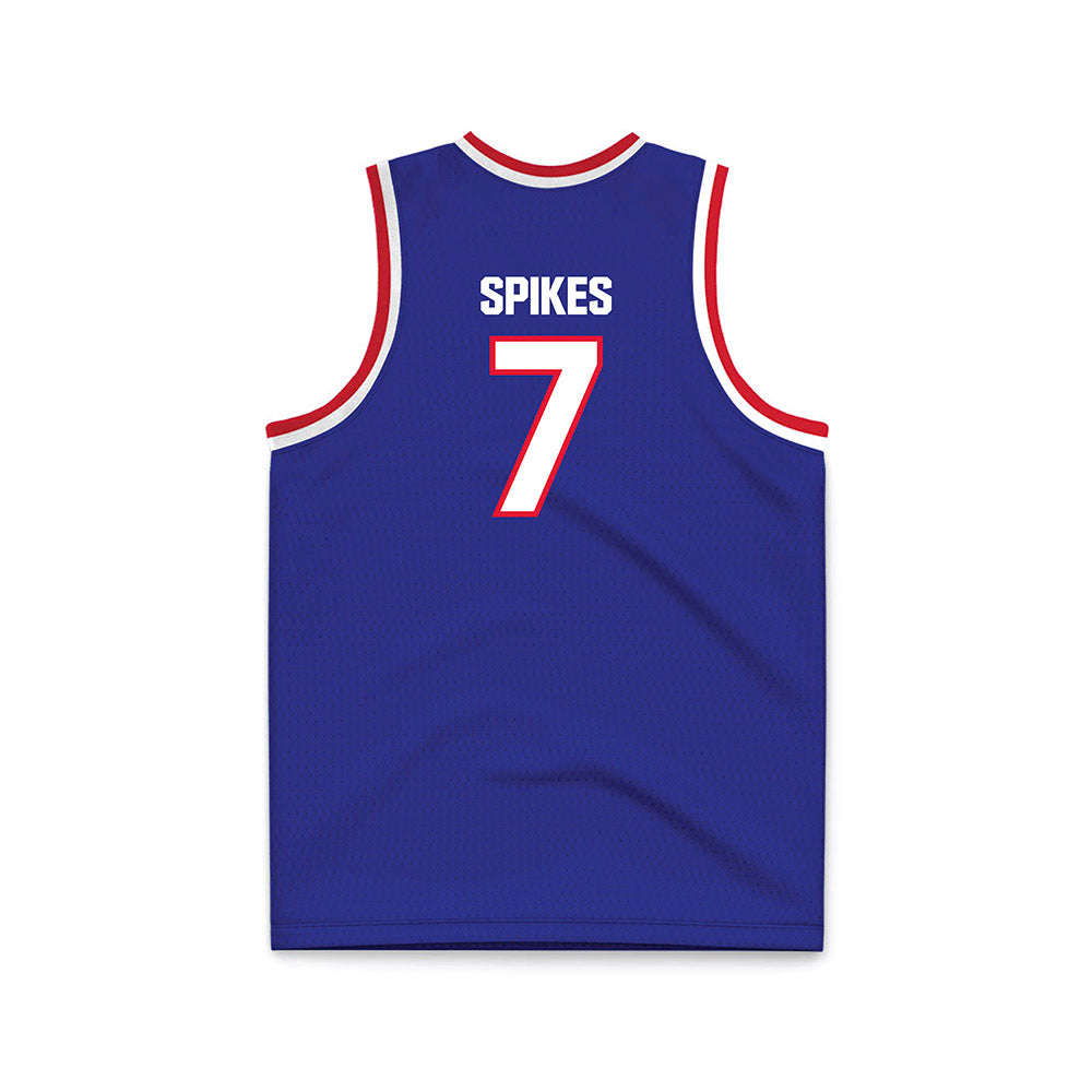 TN State - NCAA Men's Basketball : Jabrion Spikes - Blue Basketball Jersey-1