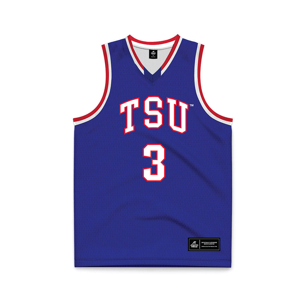 TN State - NCAA Men's Basketball : Khalil London - Blue Basketball Jersey-0