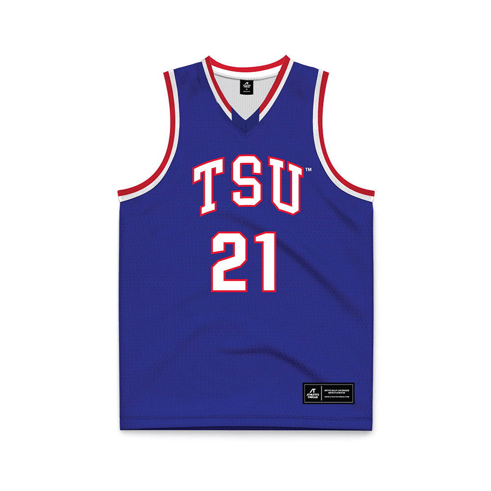 TN State - NCAA Men's Basketball : Jean Yvens Lafleur - Blue Basketball Jersey-0