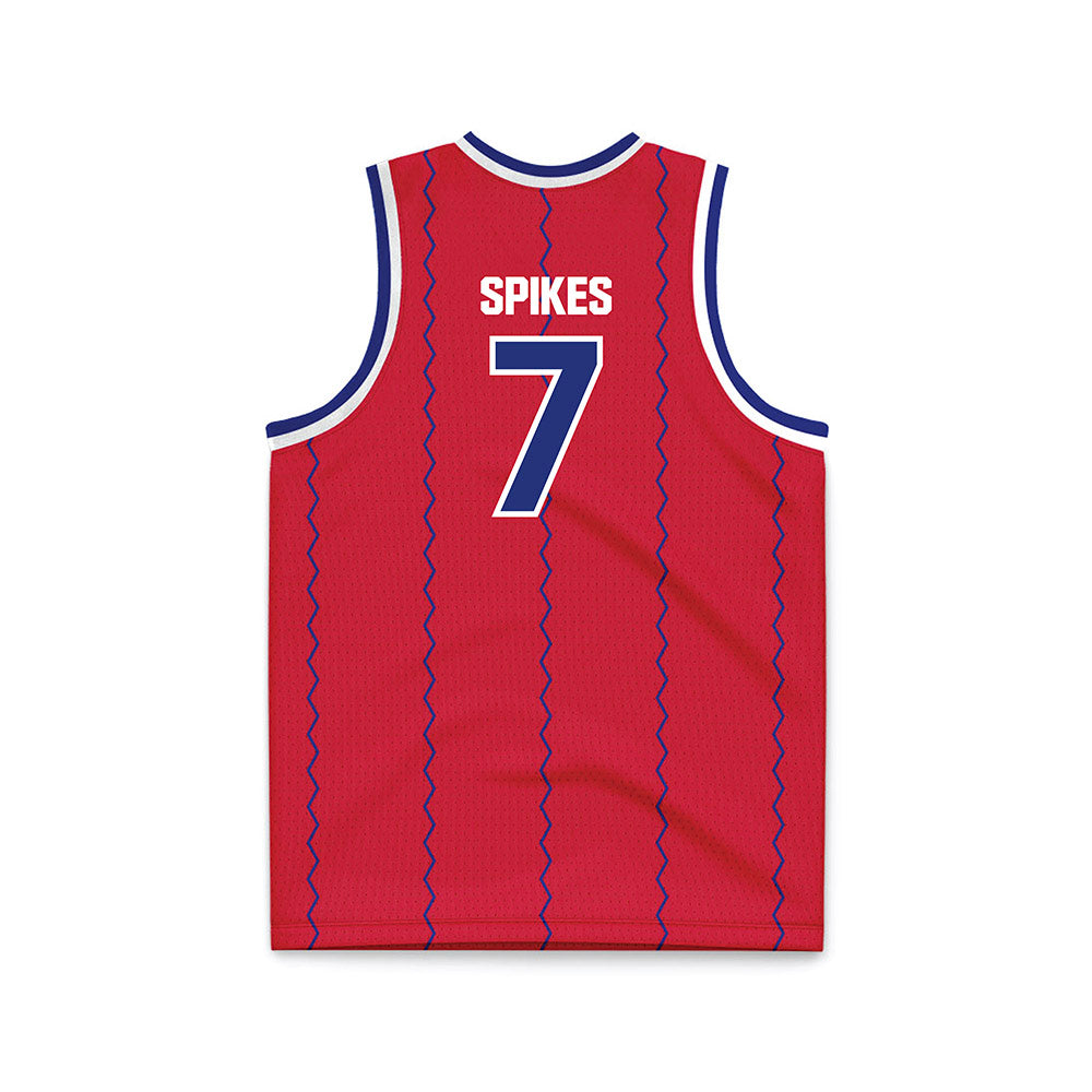TN State - NCAA Men's Basketball : Jabrion Spikes - Red Basketball Jersey-1