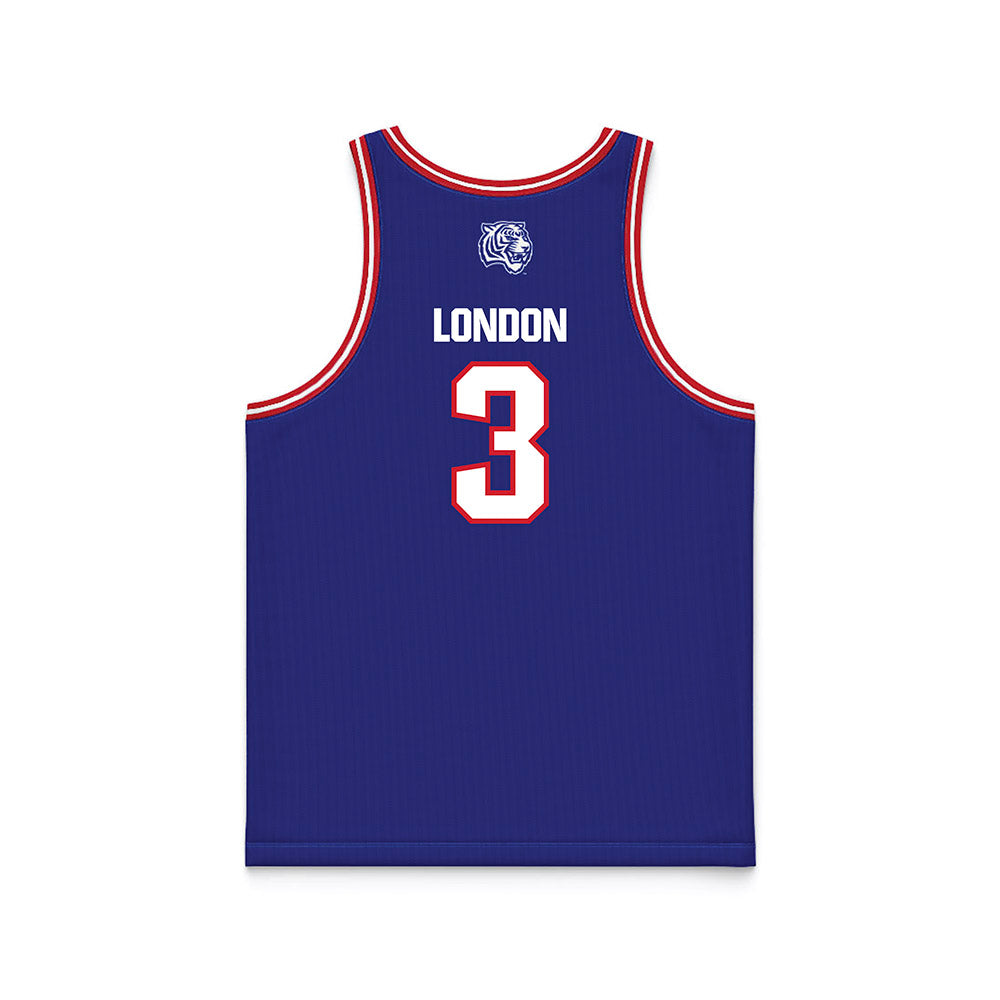 TN State - NCAA Men's Basketball : Khalil London - Blue Basketball Jersey-1