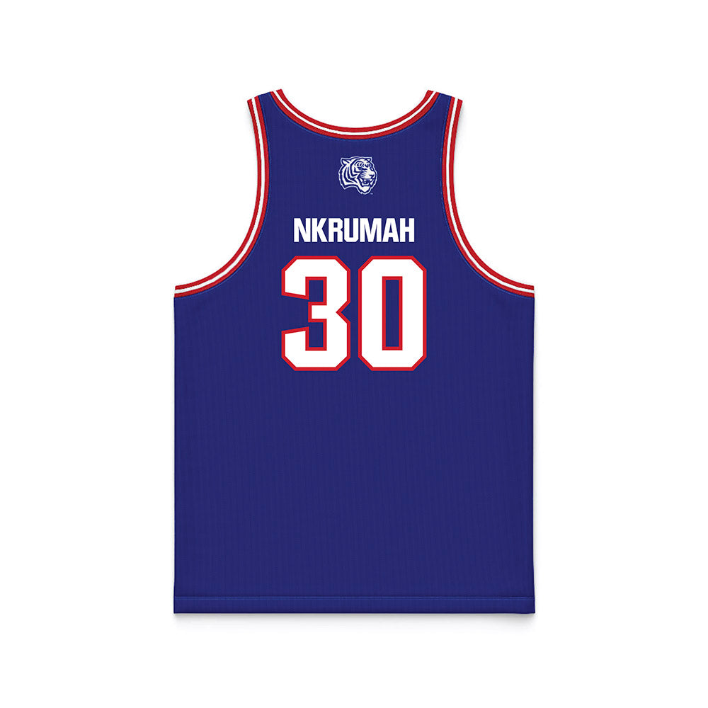 TN State - NCAA Men's Basketball : Aaron Nkrumah - Blue Basketball Jersey-1