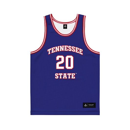 TN State - NCAA Men's Basketball : Jayden Jones - Blue Basketball Jersey-0