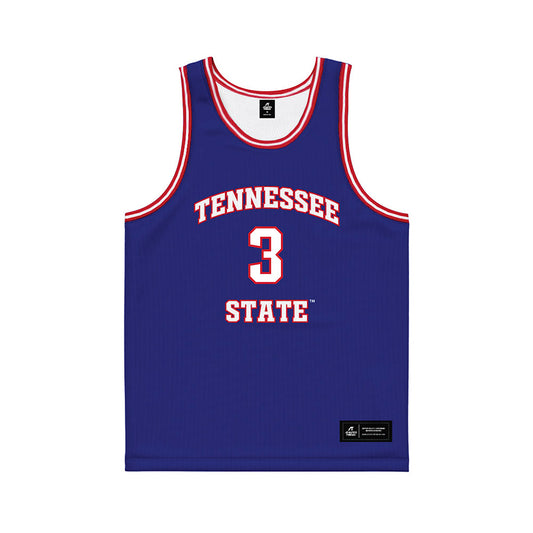 TN State - NCAA Men's Basketball : Khalil London - Blue Basketball Jersey-0