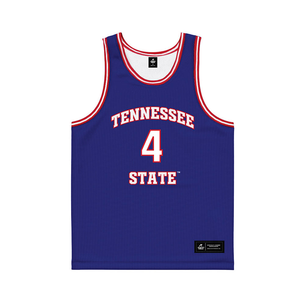 TN State - NCAA Men's Basketball : JC Brooks - Blue Basketball Jersey-0