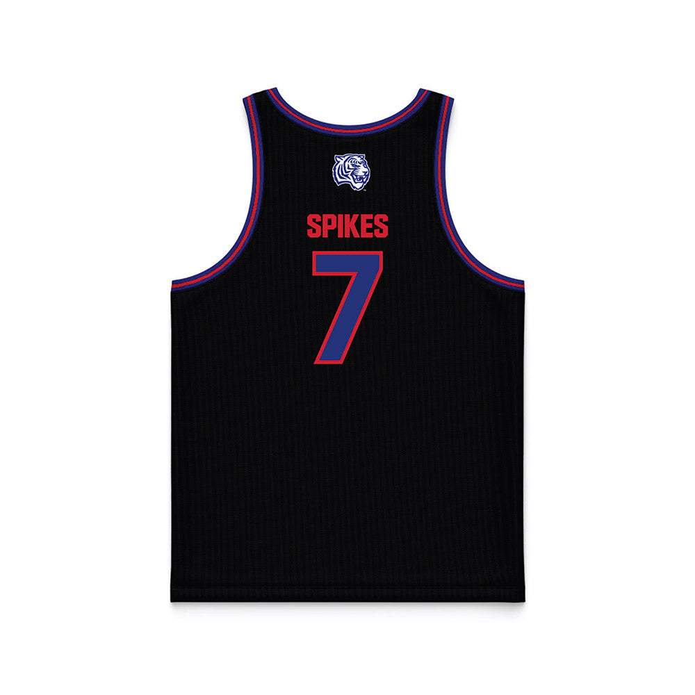TN State - NCAA Men's Basketball : Jabrion Spikes - Black Basketball Jersey-1