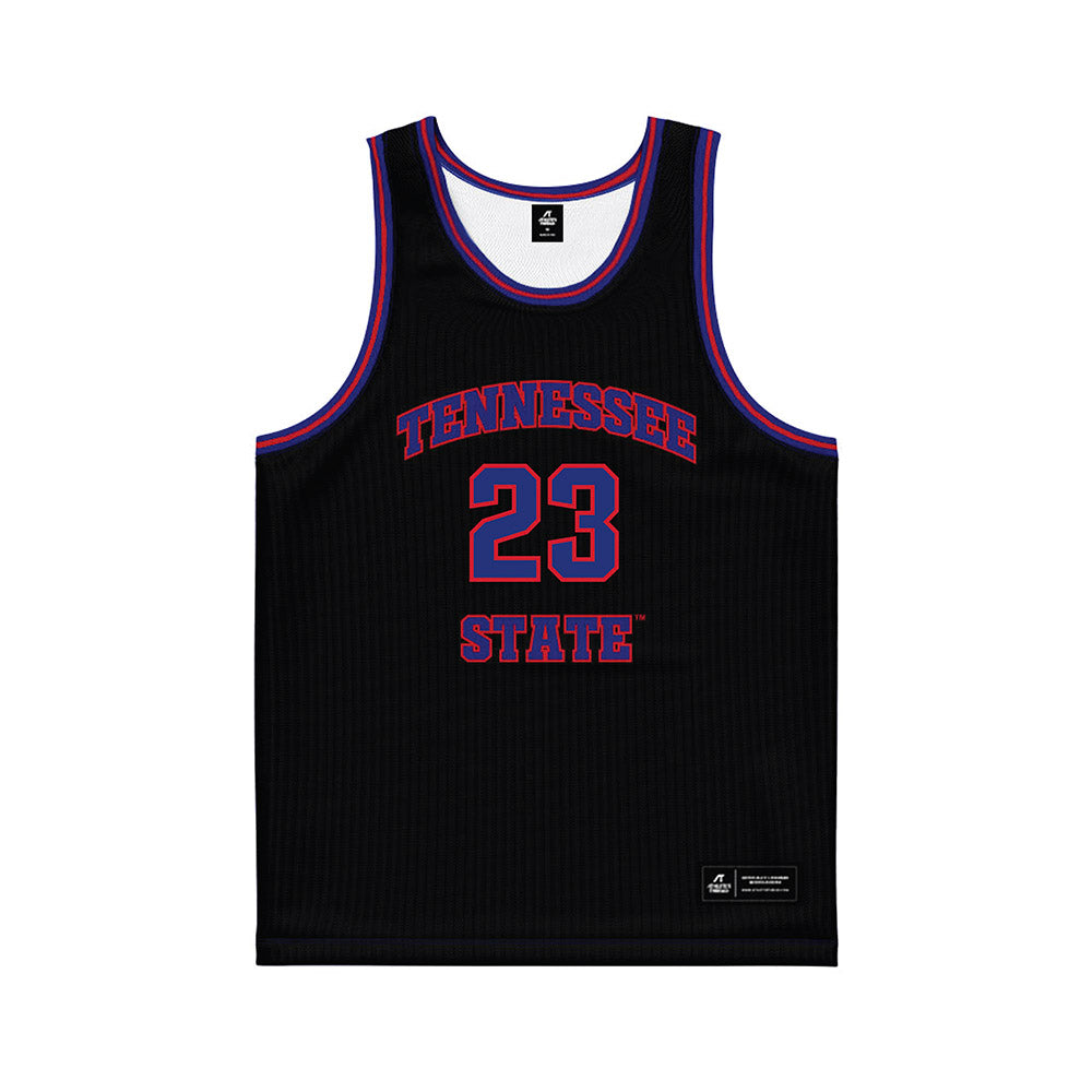 TN State - NCAA Men's Basketball : Kavien Jones - Black Basketball Jersey-0