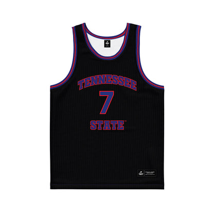 TN State - NCAA Men's Basketball : Jabrion Spikes - Black Basketball Jersey-0