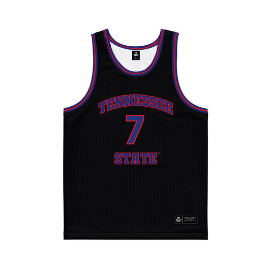 TN State - NCAA Men's Basketball : Jabrion Spikes - Black Basketball Jersey-0