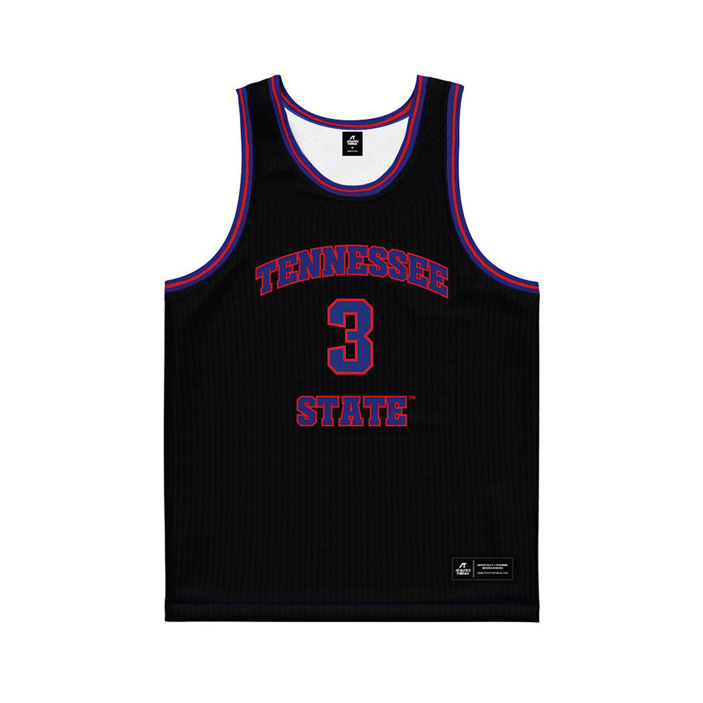 TN State - NCAA Men's Basketball : Khalil London - Black Basketball Jersey-0