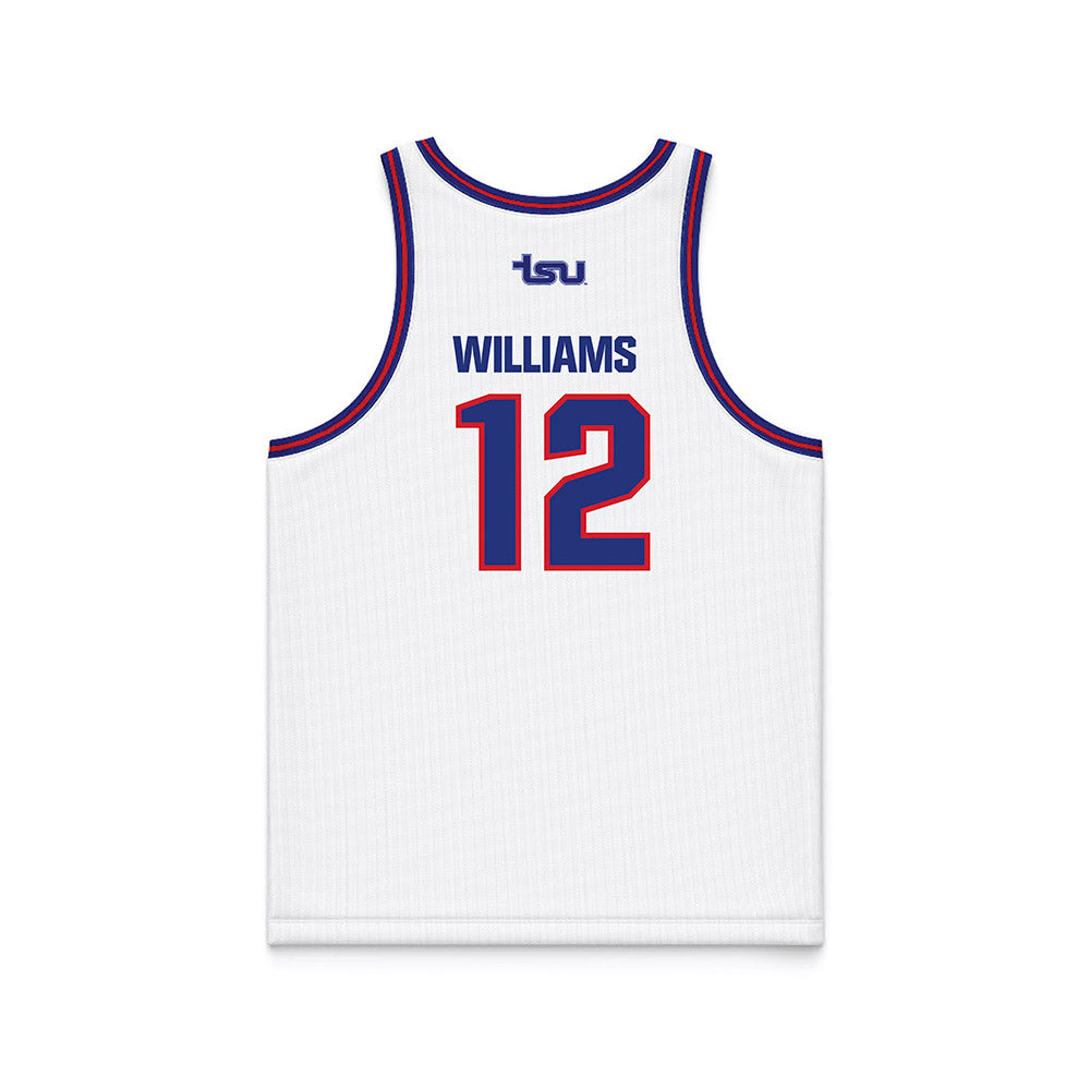 TN State - NCAA Men's Basketball : Carlous Williams - White Basketball Jersey-1
