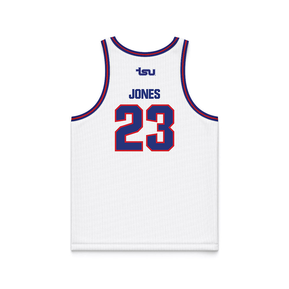 TN State - NCAA Men's Basketball : Kavien Jones - White Basketball Jersey-1