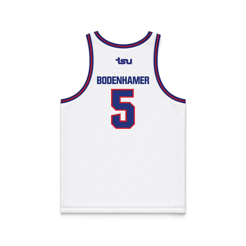 TN State - NCAA Men's Basketball : Maddux Bodenhamer - White Basketball Jersey-1