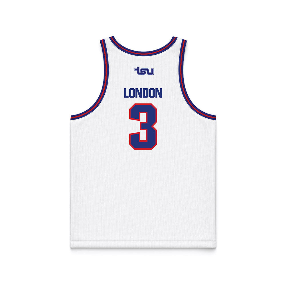 TN State - NCAA Men's Basketball : Khalil London - White Basketball Jersey-1