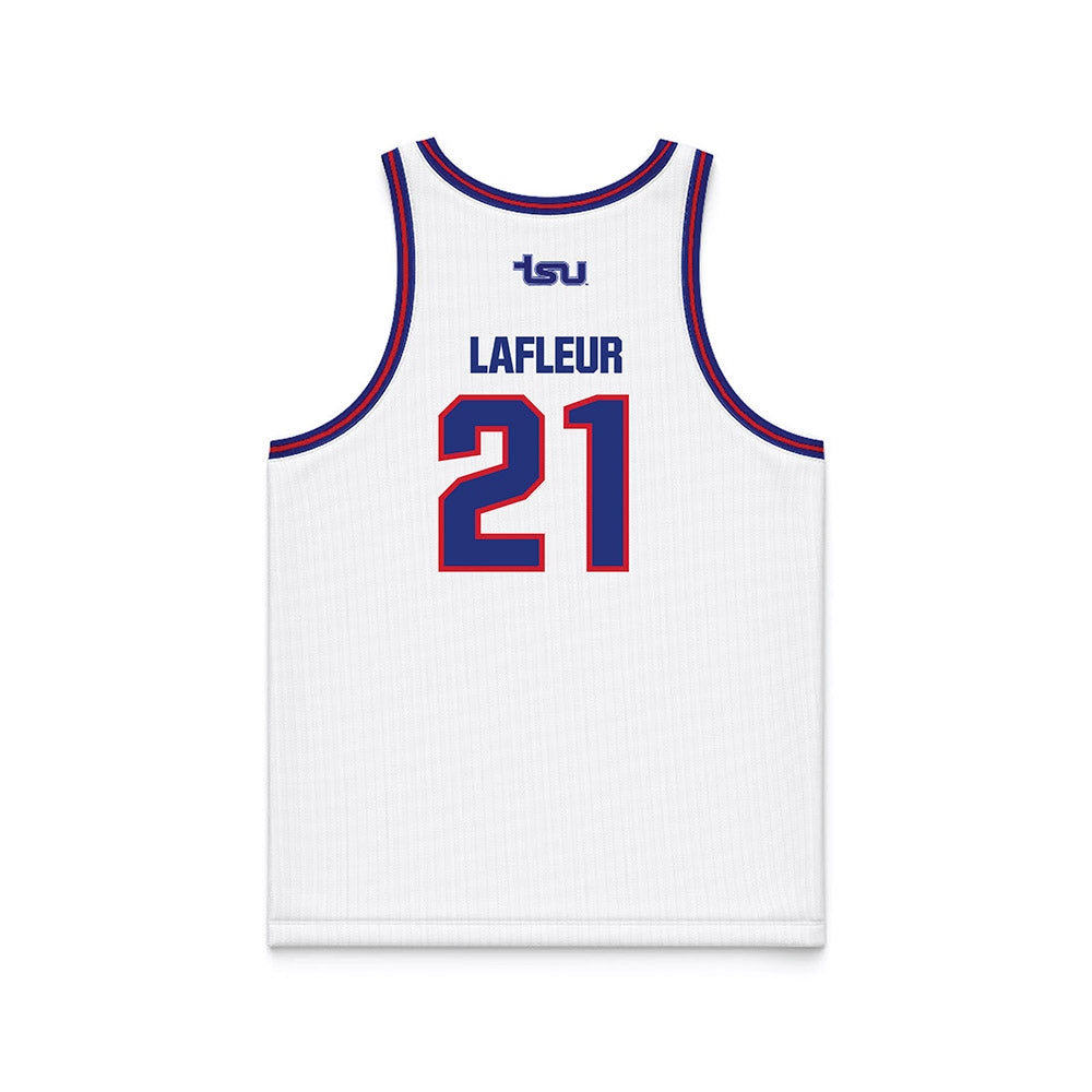 TN State - NCAA Men's Basketball : Jean Yvens Lafleur - White Basketball Jersey-1