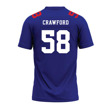 TN State - NCAA Football : Shamar Crawford - Blue Premium Football Jersey-1