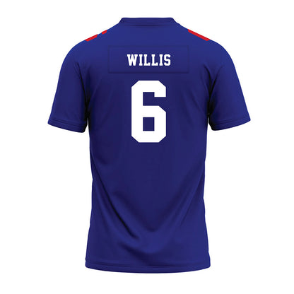 TN State - NCAA Football : Jelani Willis - Blue Premium Football Jersey-1