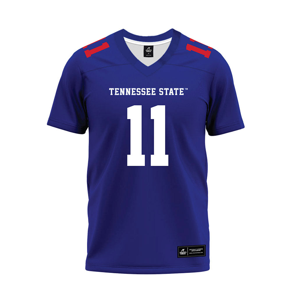 TN State - NCAA Football : Brent Rowe - Blue Premium Football Jersey-0
