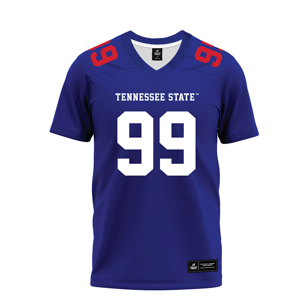TN State - NCAA Football : Lathun Snipes - Blue Premium Football Jersey-0