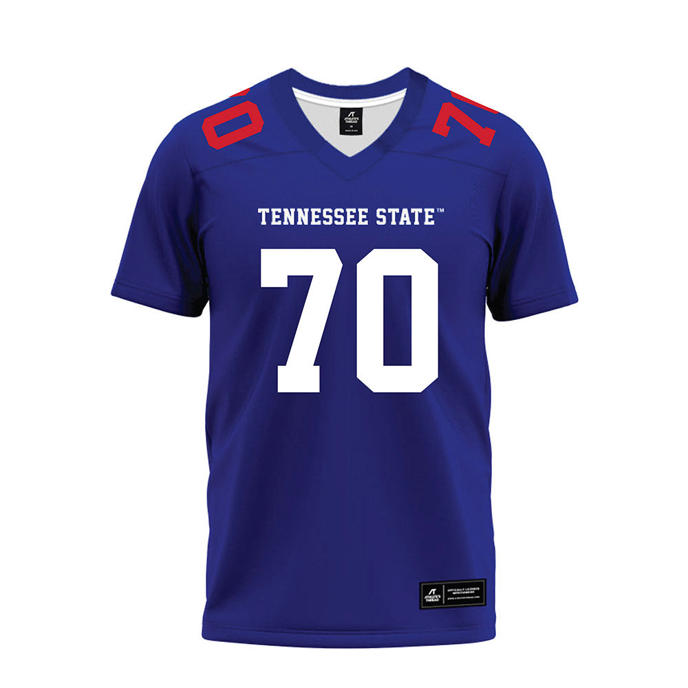 TN State - NCAA Football : Jesse Igwe - Blue Premium Football Jersey-0