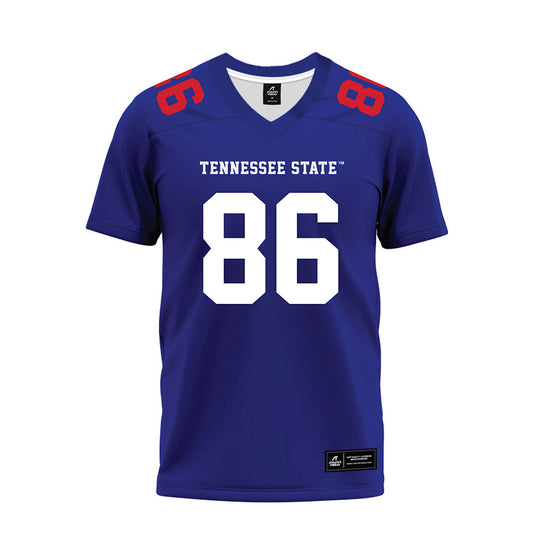 TN State - NCAA Football : Christian Jones - Blue Premium Football Jersey-0