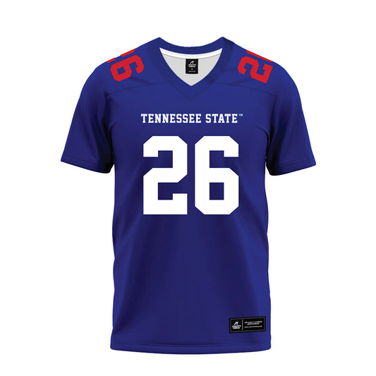 TN State - NCAA Football : Johnothan Moore - Blue Premium Football Jersey-0