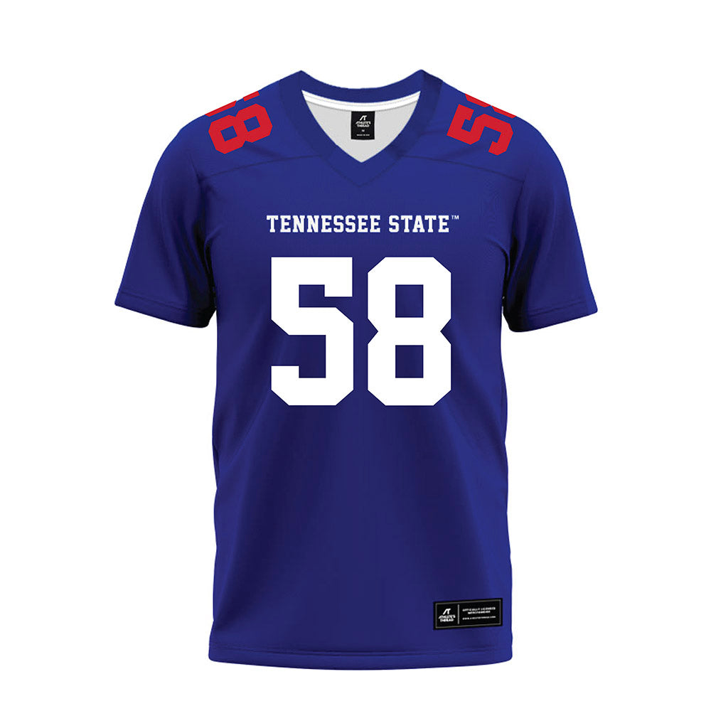 TN State - NCAA Football : Shamar Crawford - Blue Premium Football Jersey-0